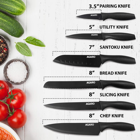 Royal Knife Set of 6pcs SS Black